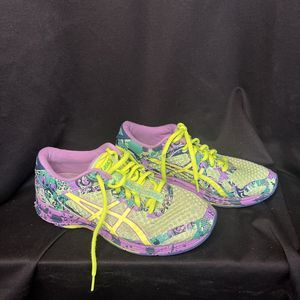 Asics Womens Gel Noosa Duomax T676N Womens 6.5 Neon Green Lavender Shoes
